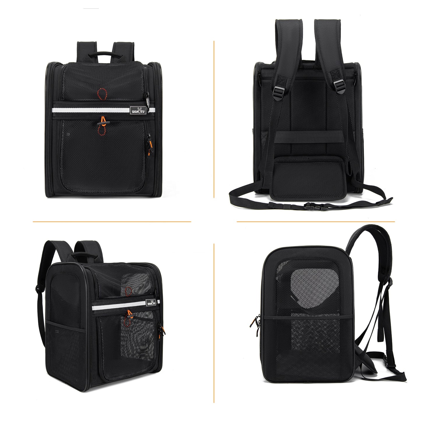 Wakytu C55-2 Pet Backpack Carrier Foldable Pet Backpack Bag