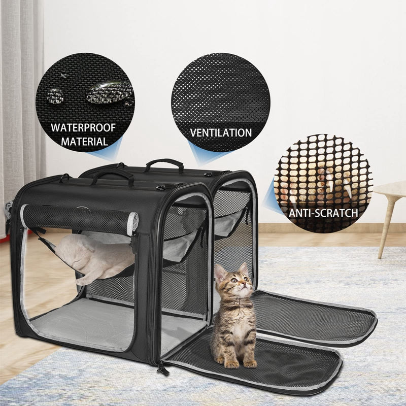 Wakytu C70 Hammocks Tent Stakes Bowls Portable 2-in-1 Pet Carrier Set