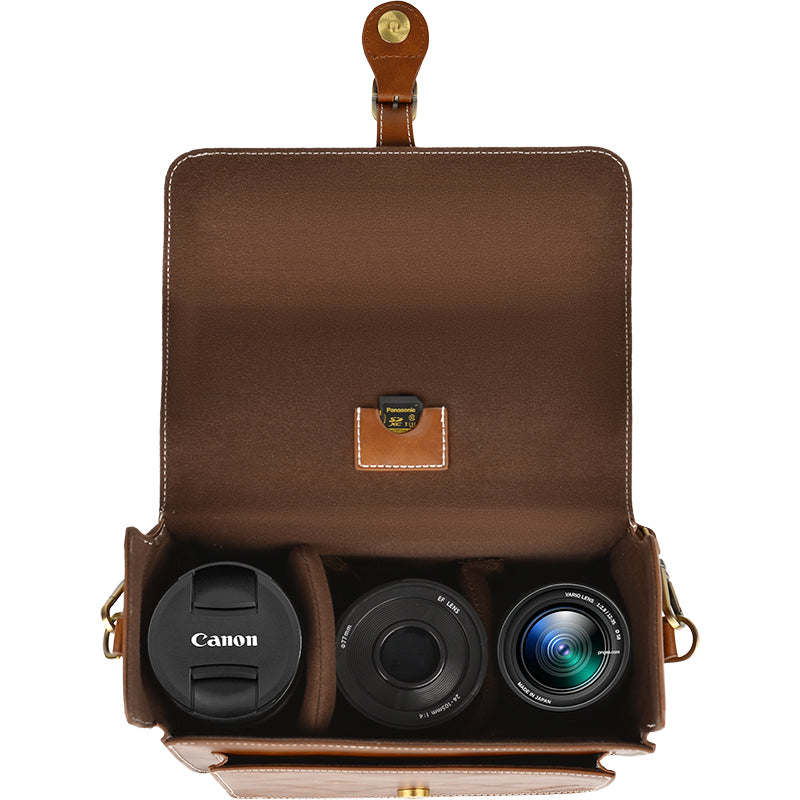 Cwatcun D80S Leather Camera Bag